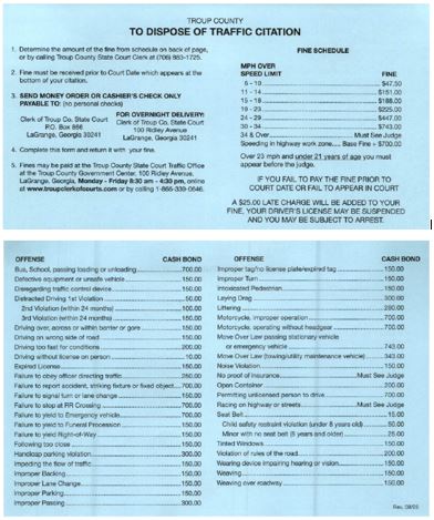 click to enlarge image - how to dispose of traffic citations